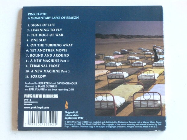 Pink Floyd - A Momentary Lapse of Reason (digipack 2016)