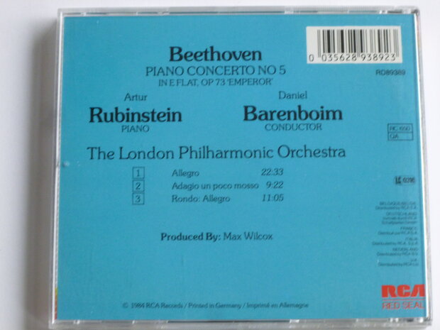 Beethoven - Piano concerto 5 / Rubinstein, Barenboim