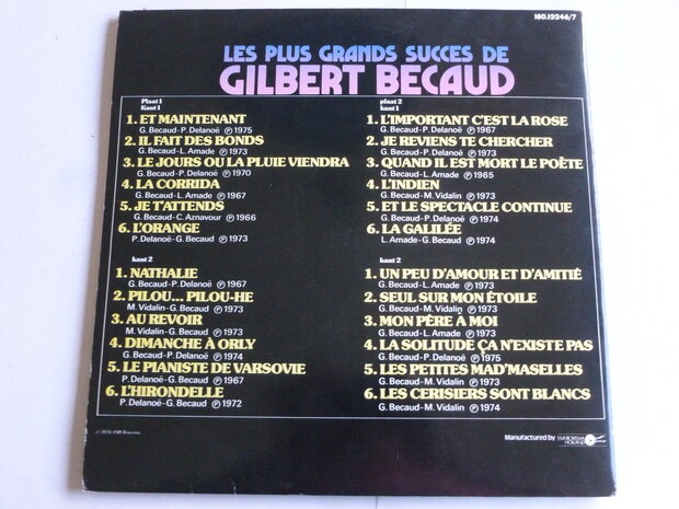 Gilbert Becaud - Les Plus Grands Succes (2LP)