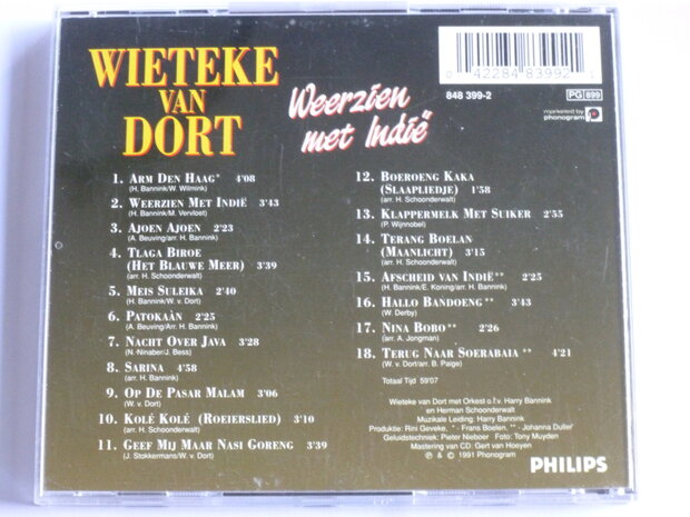 Wieteke van Dort - Weerzien met Indie ( met Handtekening / 2)