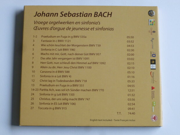 J.S. Bach - Vroege orgelwerken en sinfonia's / Bart Jacobs 