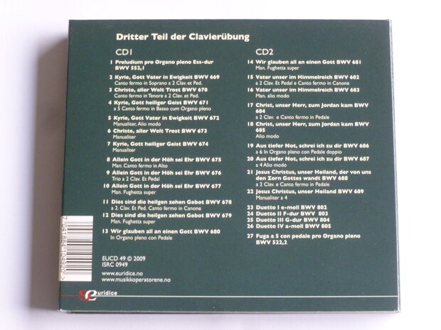 Bach - Dritter Teil der Clavierübung / Jon M. Skogstad (2 CD)