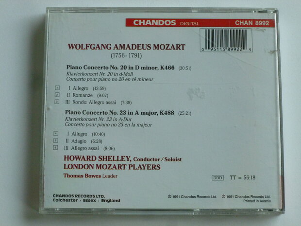 Mozart - Piano Concertos 20, 23 / Howard Shelley 