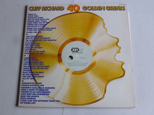 Cliff Richard - 40 Golden Greats (2 LP) 5C15406508/9