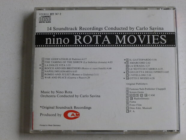 Nino Rota Movies - 14 Soundtrack Recordings by Carlo Savina