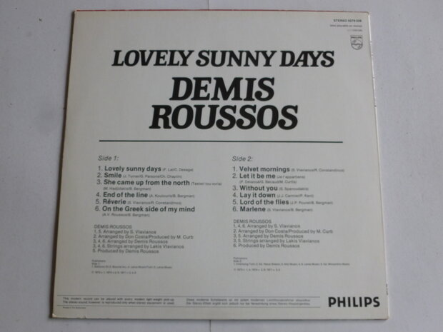 Demis Roussos - Lovely Sunny Days (LP)