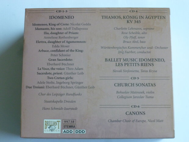 Mozart - Idomeneo / Thamos - Gedda, Hans Schmidt-isserstedt (6 CD) nieuw