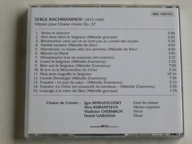 Vepres de Serge Rachmaninov par le Choeur de Crimee