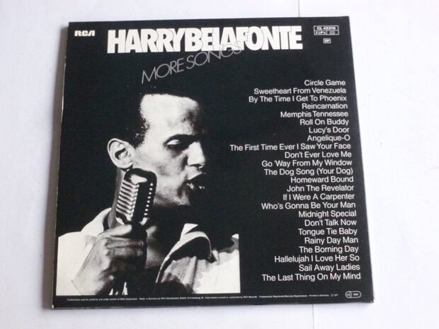 Harry Belafonte - More Songs (2 LP) CL42216