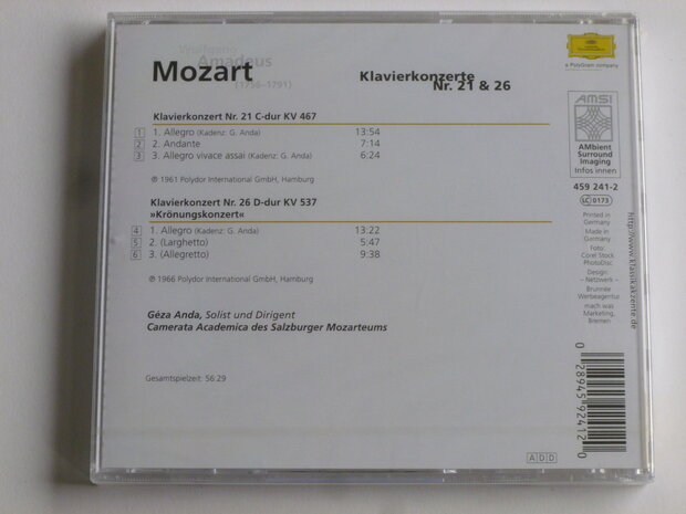 Mozart - Klavierkonzerte 21 & 26 / Geza Anda (nieuw)