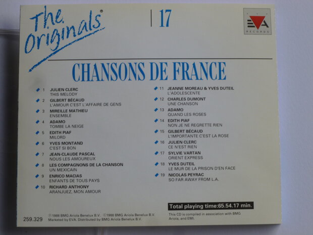 The Originals 17 - Chansons de France