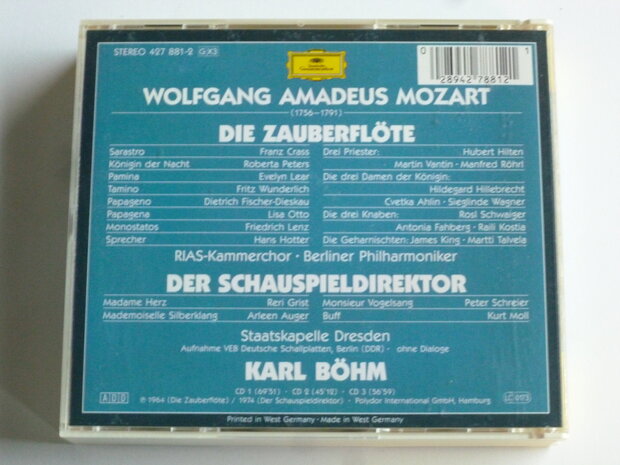 Mozart - Die Zauberflöte / Karl Bohm, Fritz Wunderlich (3 CD)