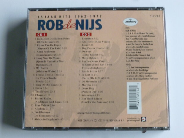 Rob de Nijs - 15 jaar Hits 1962 - 1977 (2 CD) phonogram