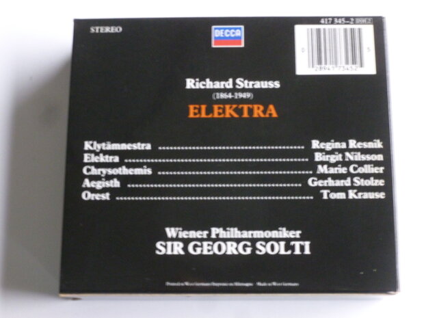 Richard Strauss - Elektra / Nilsson, Krause, Georg Solti (2 CD)