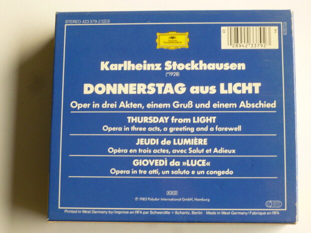 Stockhausen - Donnerstag aus Licht / Peter Eótvös (4 CD)