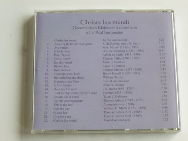 Oecumenisch Kleinkoor Sassenheim - Christe lux mundi