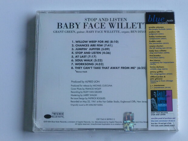 Baby Face Willette - Stop and Listen (nieuw)