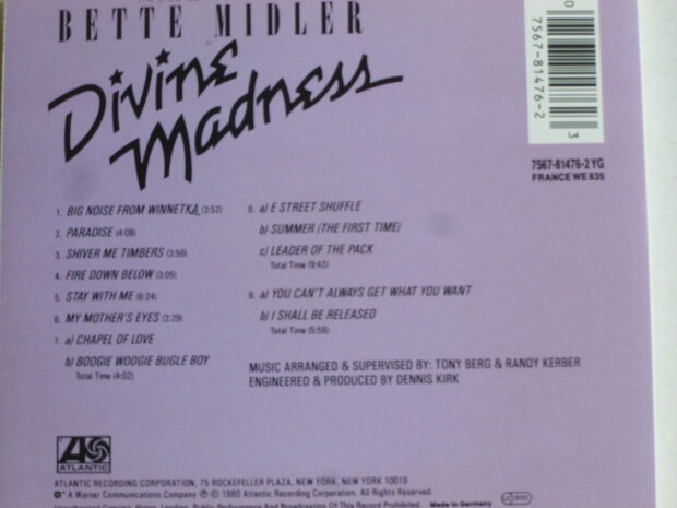 Bette Midler - Divine Madness