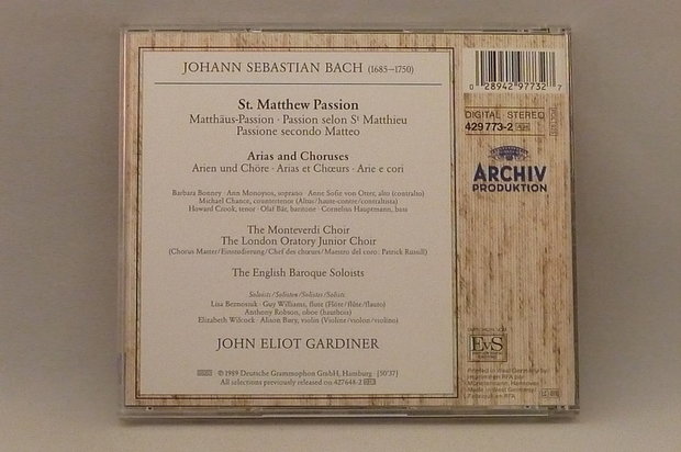 J.S. Bach - St. Matthew Passion / John Eliot Gardiner