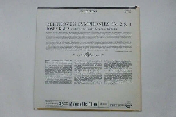 Beethoven Symphonies no.2 & 4 / Josef Krips (LP)