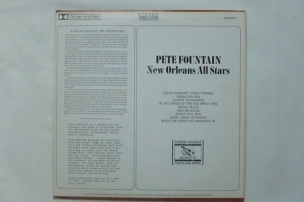 Pete Fountain - New Orleans All Stars (LP)