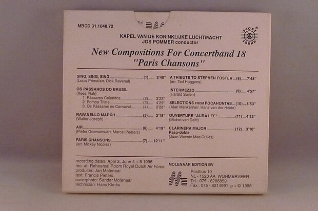 New Compositions for Concertband 18 "paris chansons"