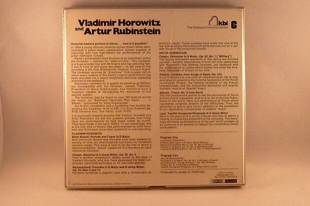 The Young Vladimir Horowitz and Artur Rubinstein play again...in stereo