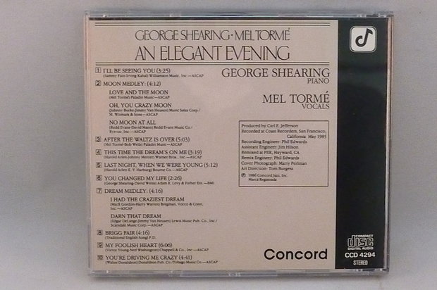 George Shearing / Mel Torme - An Elegant Evening