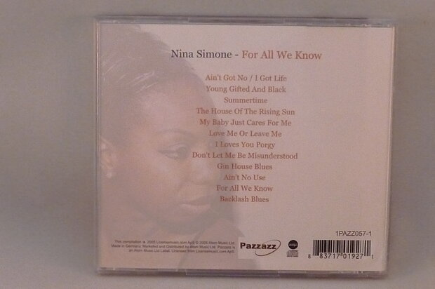 Nina Simone - For All We Know