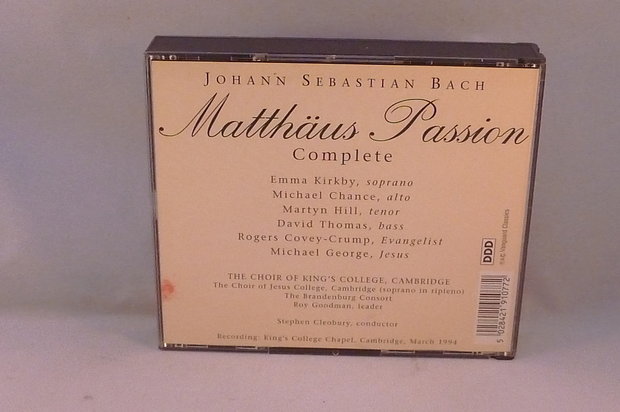 J.S. Bach - Matthäus Passion / Emma Kirkby (3 CD)