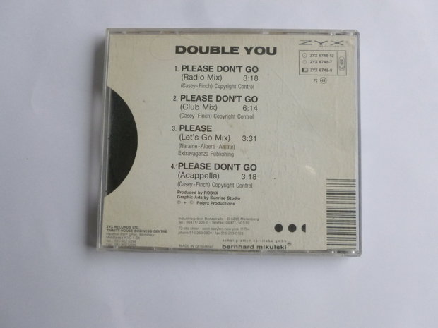 Double you - Please don't go (CD Single)