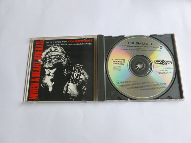 Rik Emmett ‎– When A Heart Breaks / Interview (CD Single)