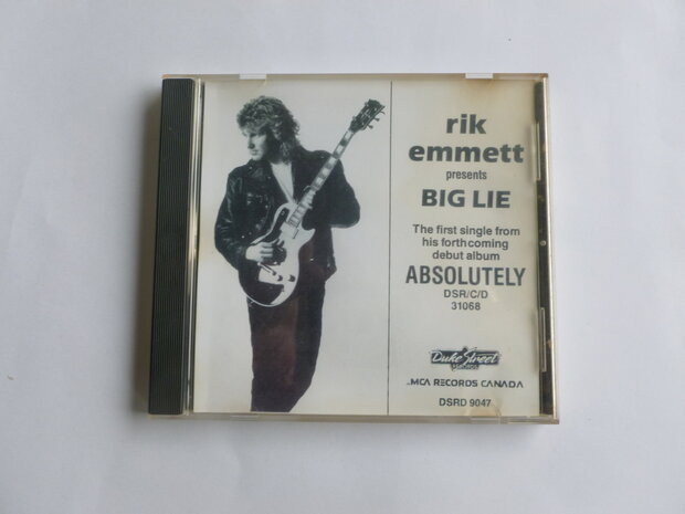 Rik Emmett - Big lie (CD Single) duke street