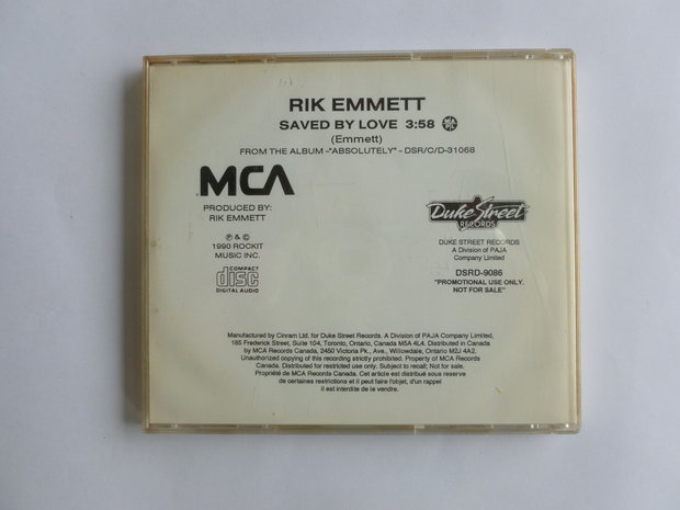 Rik Emmett - Saved by love (CD Single)