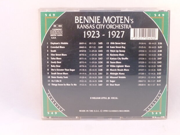 Bennie Moten 's Kansas city orch. - Classics 1923 - 1927