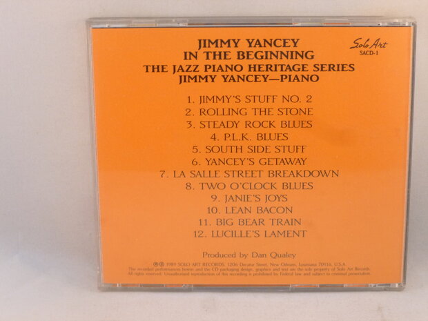 Jimmy Yancey - In the Beginning