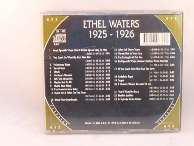 Ethel Waters - Classics 1925 - 1926