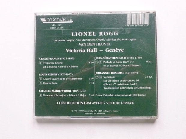 Lionel Rogg - Victoria Hall Geneve