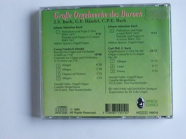 Grosse Orgelwerke des Barock - Harald Feller / Miklos Spanyi