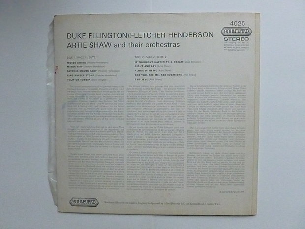 Duke Ellington - Fletcher Henderson Artie Shaw (LP)