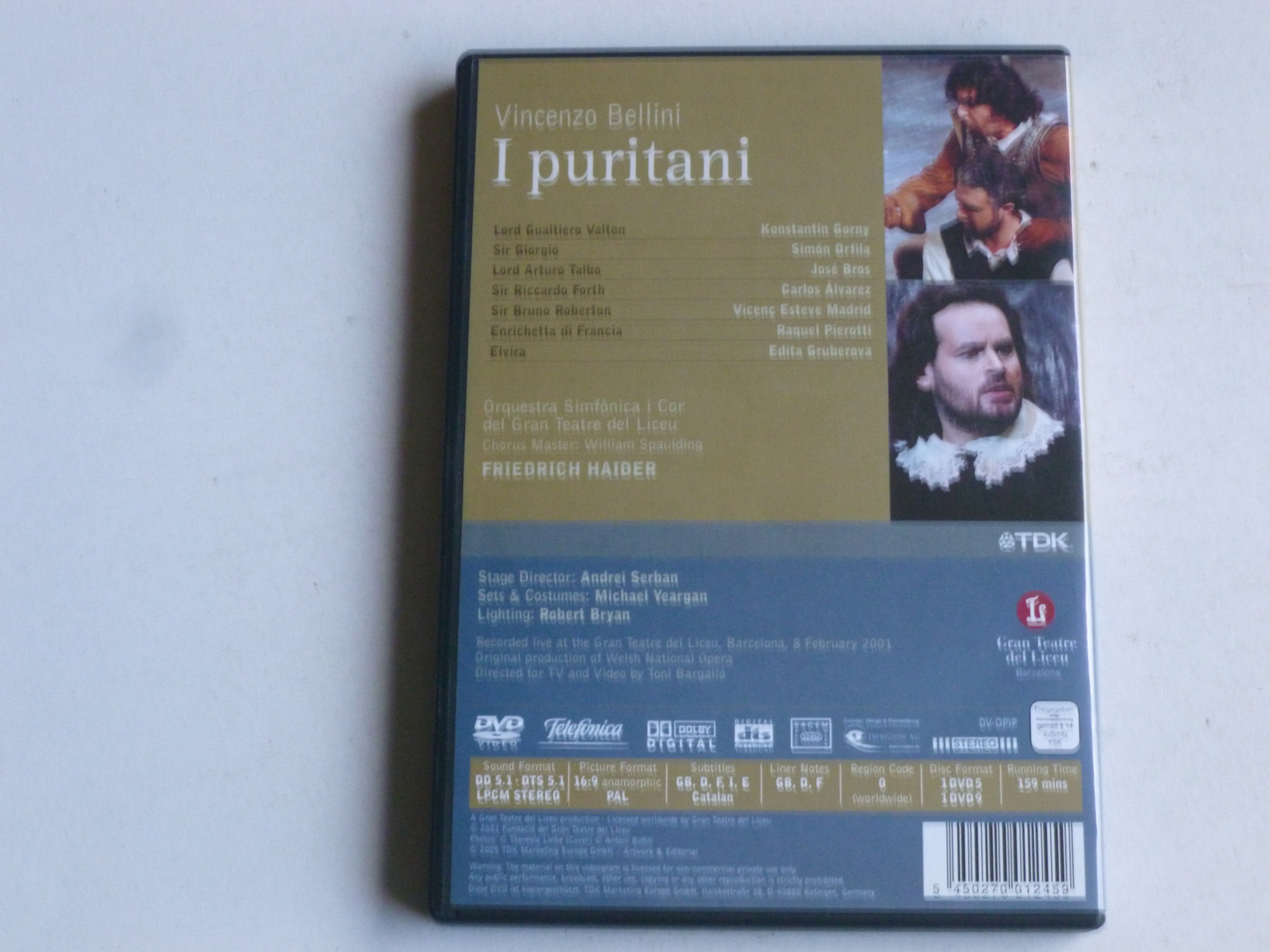 Vincenzo Bellini - I Puritani / Gruberova, Friedrich Haider (2 DVD