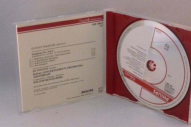 Willem Mengelberg - Mahler symphony no. 4 / jo vincent - Tweedehands CD